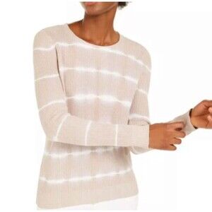INC International Concepts Long Sleeves Top Plus Size 3X Beige Sweater Tie Dye